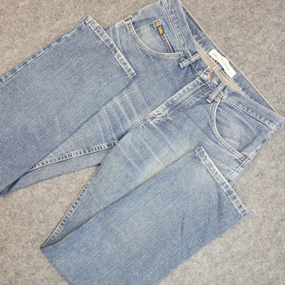 Lee‎ Jeans Mens 32x32 Blue Denim Boho Streetwear Grunge Americana Regular Fit